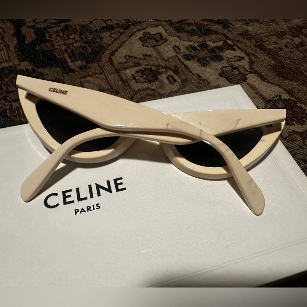 Celine Ivory Cat-Eye Sunglasses - Picture 8 of 9